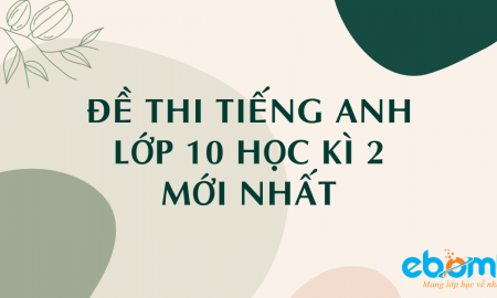 Tổng hợp đề thi tiếng anh lớp 10 học kì 2 chọn lọc có đáp án